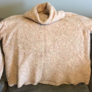 Madewell dusty rose acrylic/wool/alpaca sweater